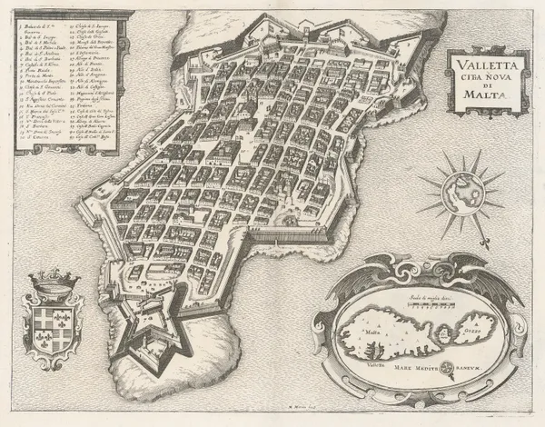 Matthäus Merian, Valletta , 1646