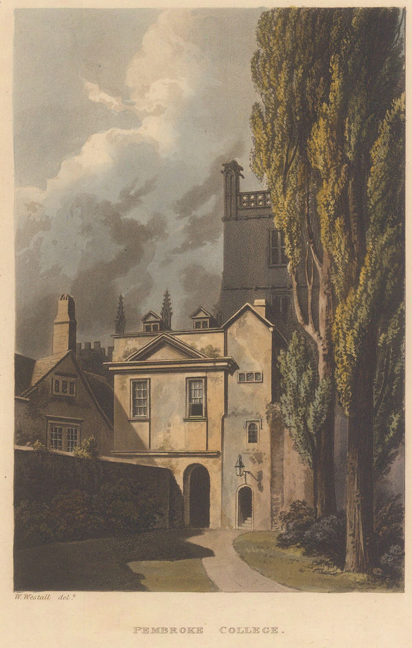 Rudolph Ackermann, Oxford University - Pembroke College, 1814