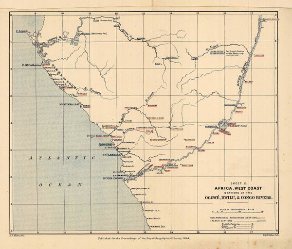 Royal Geographical Society (RGS), European Trading Posts in Congo, Angola & Gabon, 1884