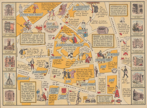 J.P. Sayer, An Historical Description and Map of the District surrounding St. Bartholomew's Hospital, 1948
