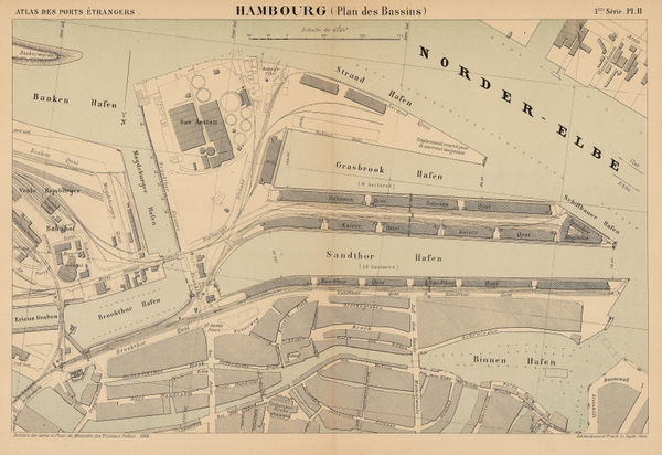 A. Simon, Ports of Hamburg, 1889