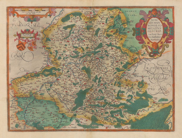 Abraham Ortelius, County of Hainault, 1592