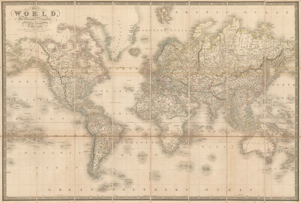 James Wyld, The World on Mercator's Projection, 1837