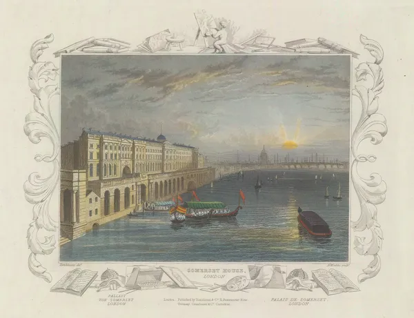 William Tombleson, London - Somerset House towards St. Paul's, 1845 c.