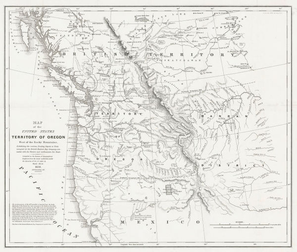 Washington Hood, Territory of Oregon West of the Rocky Mountains, 1838