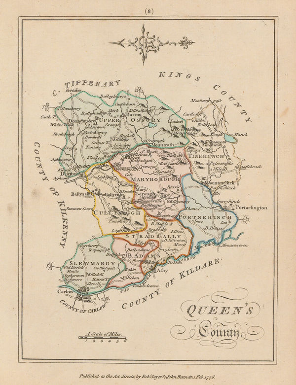 Sayer & Bennett, County Laois, 1776