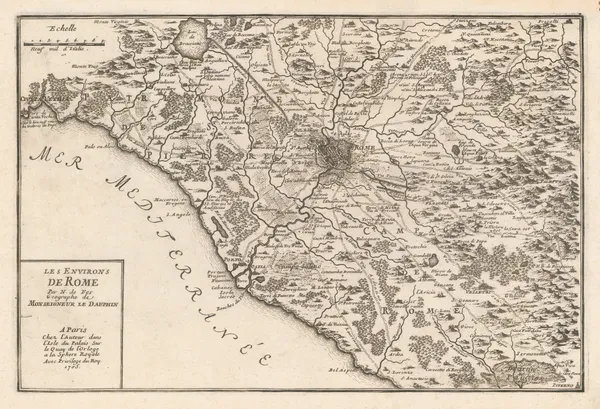Nicolas de Fer, The Environs of Rome, 1705