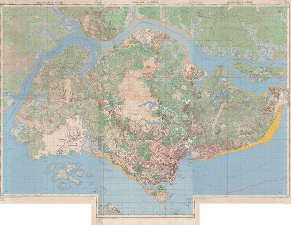 Geographical Section, General Staff (GSGS), Wall Map of Singapore Island, 1966