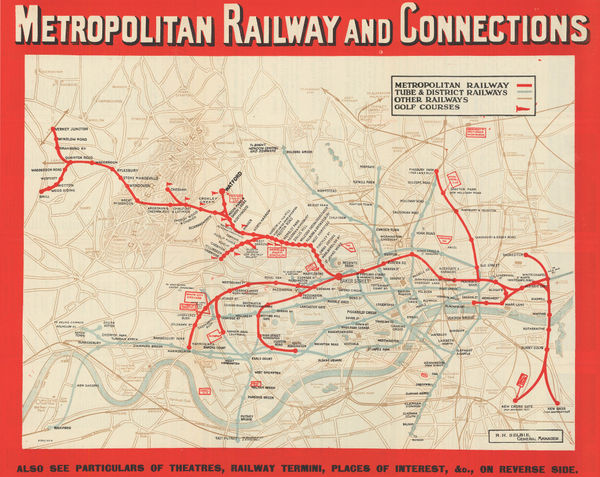 London Underground, Metropolitan Railway and Connections, 1930 (c.)