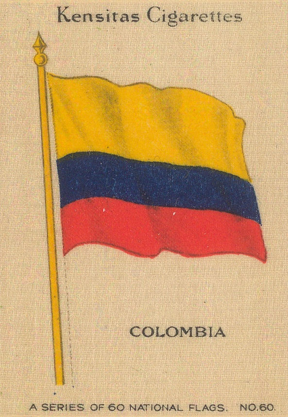 Kensitas Cigarettes, Flags - Colombia, 1920 c.