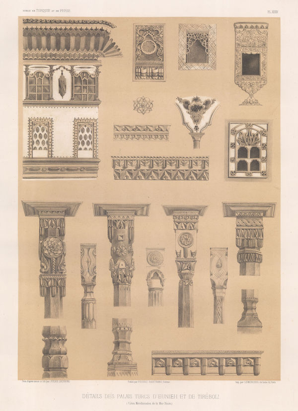 Xavier de Hell, Turkey - Eunieh (Unye), Details des Palais Turcs d'Eunieh et de Tireboli, 1853