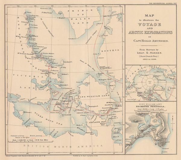 Royal Geographical Society (RGS), Roald Amundsen's Gjøa Expedition through the Northwest Passage, 1907