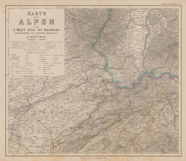 Justus Perthes, Northwest Switzerland, 1875