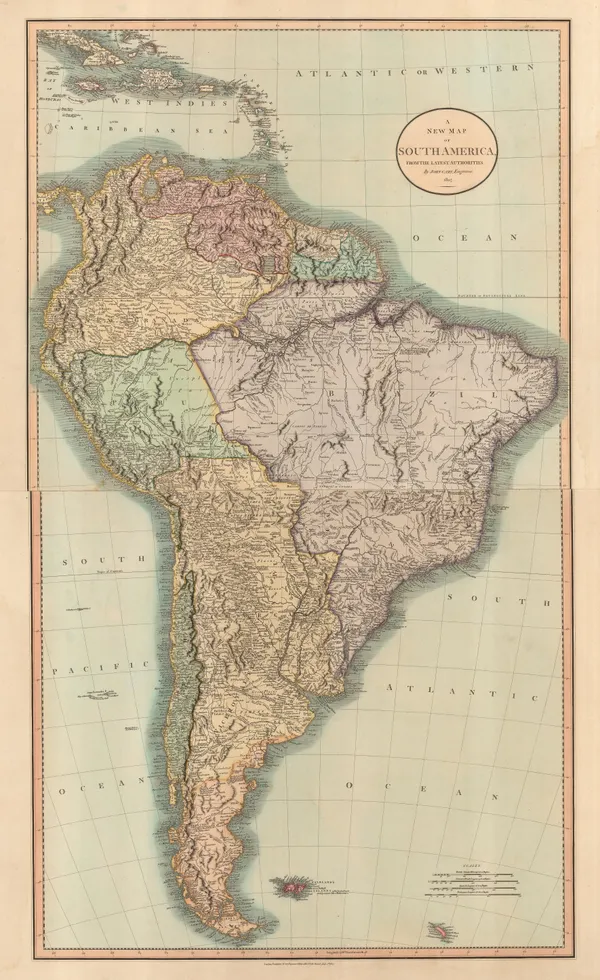 John Cary, South America, 1807