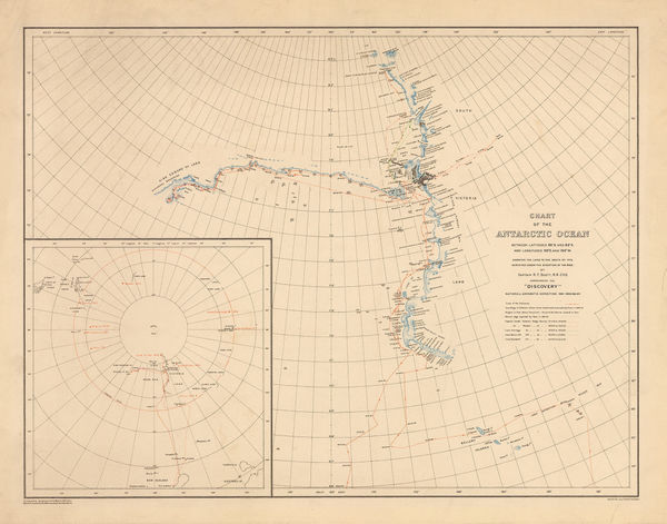 George F. A. Mulock, Chart of the Antarctic Ocean, 1904