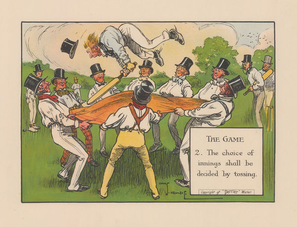 Charles Crombie, Cricket - Cartoon, 1925