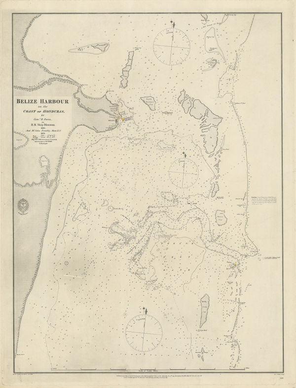 British Admiralty, Coast and Harbour of Belize City, 1866