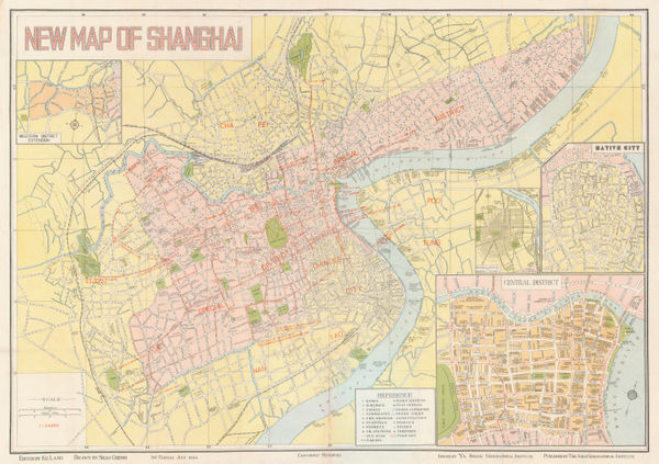 Lang Ke, New Map of Shanghai, 1940