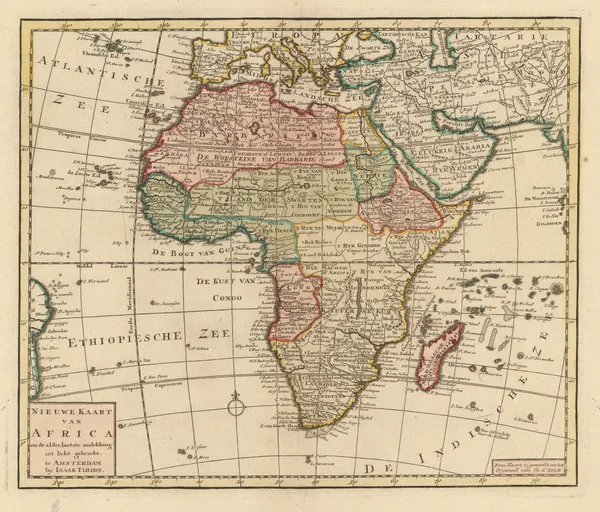 Isaac Tirion, New Map of Africa, 1760 c.