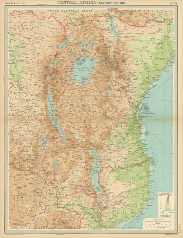 J.G. Bartholomew, East Africa, 1922