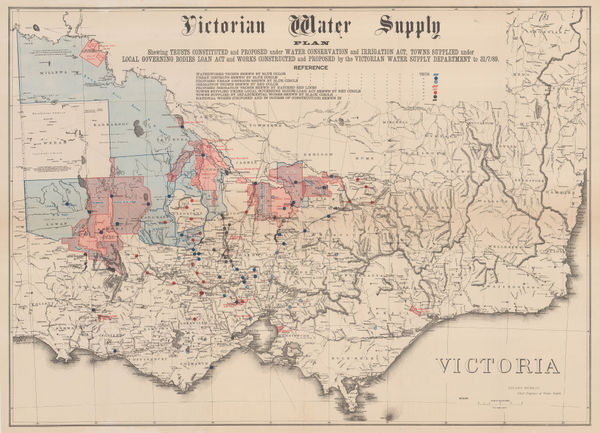 Stuart Murray, Victorian Water Supply Plan, 1890 c.