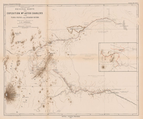 Justus Perthes, William Astor Chanler's Expedition to Mount Kenya, 1893
