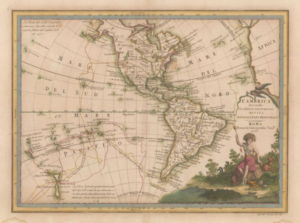 Giovanni Maria Cassini, L'America secondo le ultime osservazioni, 1788
