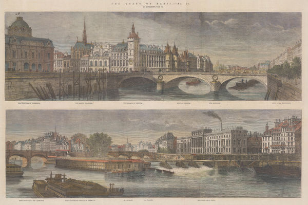 Illustrated London News (ILN), France - Paris, Quays of Paris, 1863