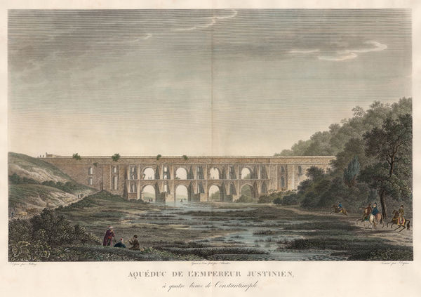 Antoine-Ignace Melling, Turkey - Istanbul / Constantinople, Justinian Aquaduct, 1819