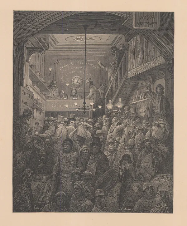Gustave Doré, London - Billingsgate Market, 1872 c.