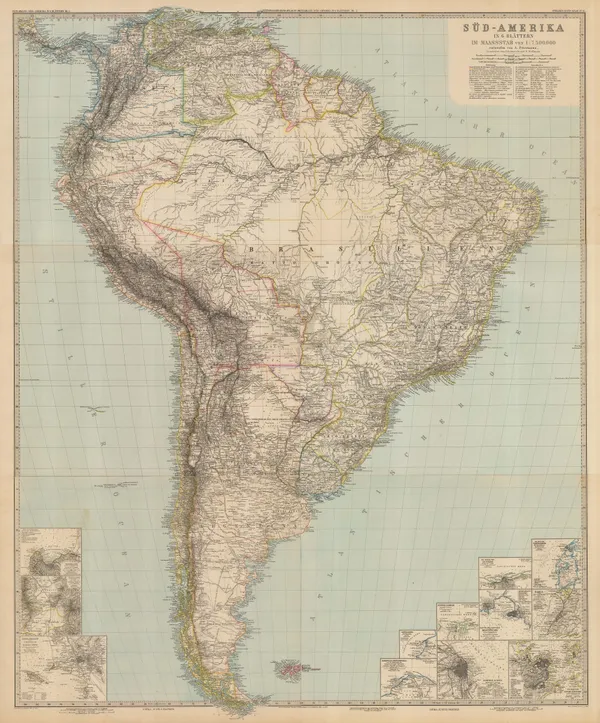 Justus Perthes, South America, 1885