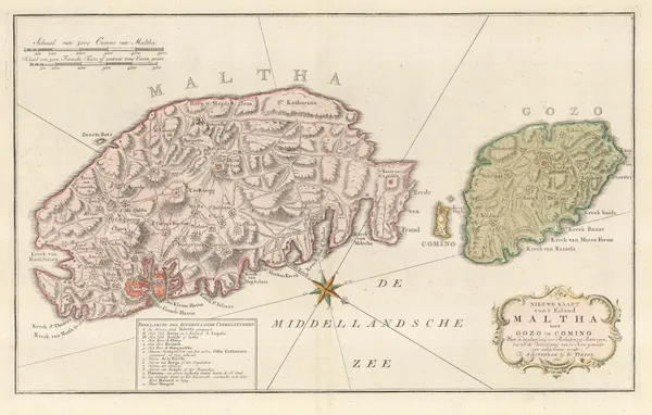 Isaac Tirion, Malta and Gozo, 1761