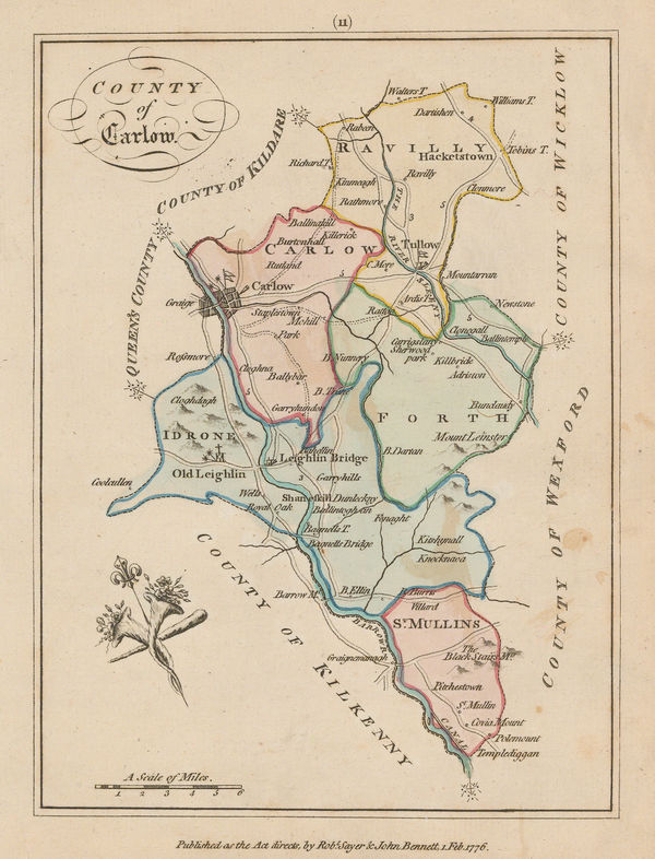 Sayer & Bennett, County Carlow, 1776