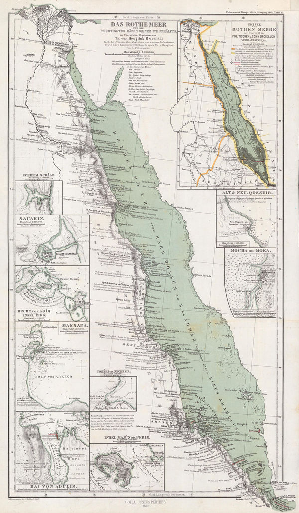 Justus Perthes, The Red Sea, 1860