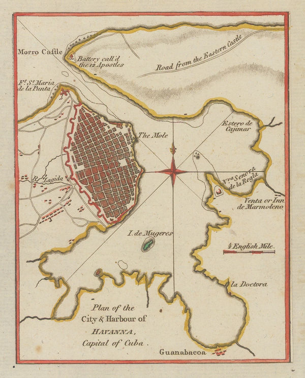 John Hamilton Moore, City & Harbour of Havana, Cuba, 1780 c.