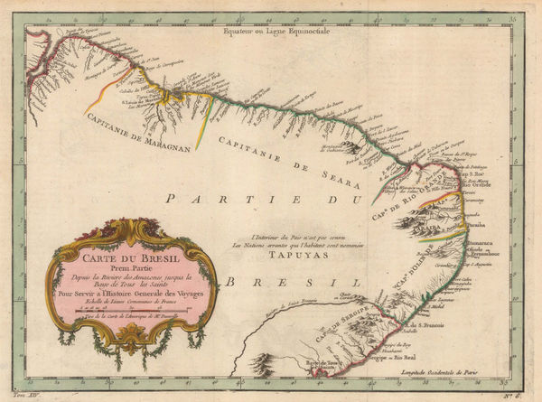 Jacques-Nicolas Bellin, Brazil, 1750 c.