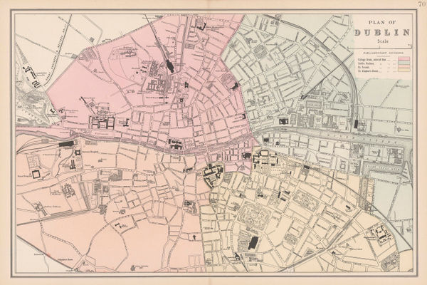 George W. Bacon, Plan of Dublin, 1895 c.