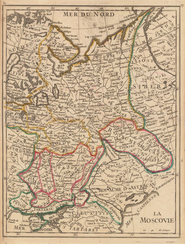 Georges-Louis Le Rouge, Muscovy or European Russia, 1756