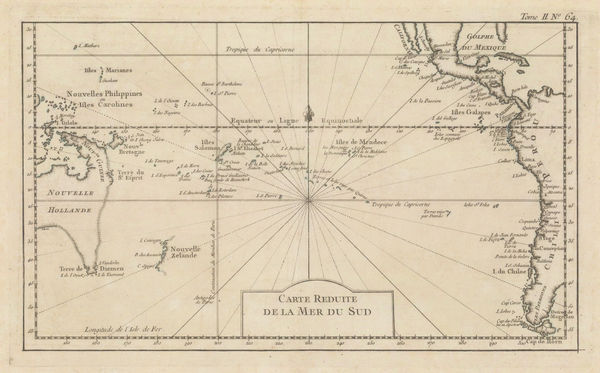 Jacques-Nicolas Bellin, Australia, New Zealand & the Pacific Islands, 1764