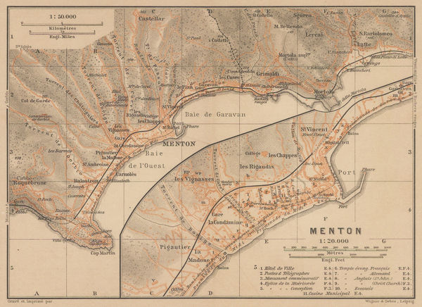 Karl Baedeker, Menton, 1906