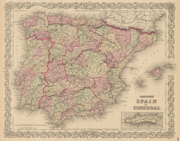 George Woolworth Colton, Colton's Spain and Portugal, 1855