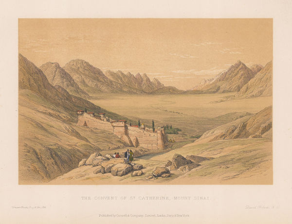 David Roberts, Holy Land - Mount Sinai, Convent of Saint Catherine, 1875 c.