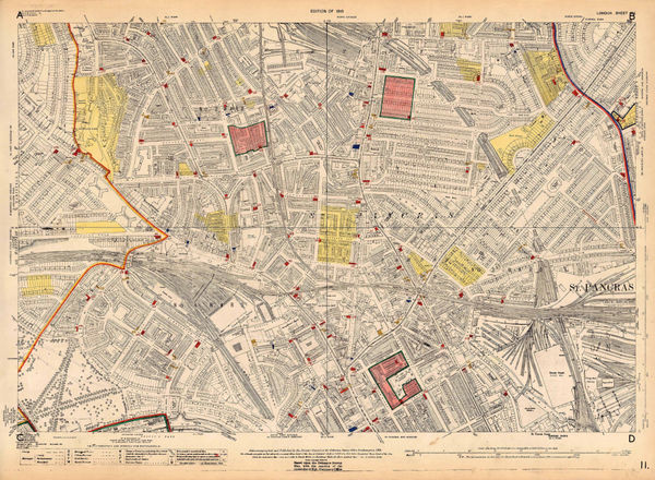 Ordnance Survey, Primrose Hill and St. Pancras, 1931 c.