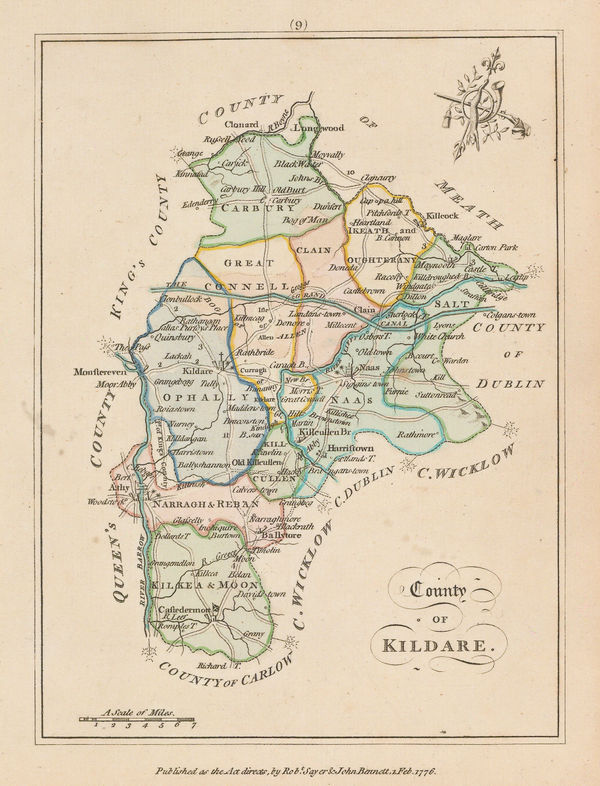 Sayer & Bennett, County Kildare, 1776