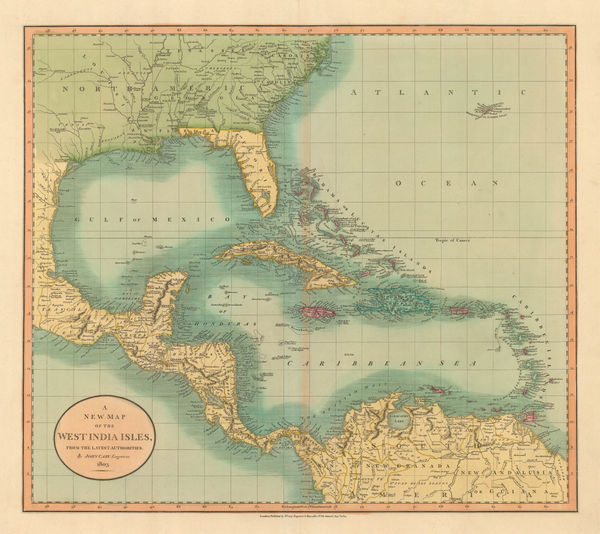 John Cary, West Indies and Southern United States, 1803