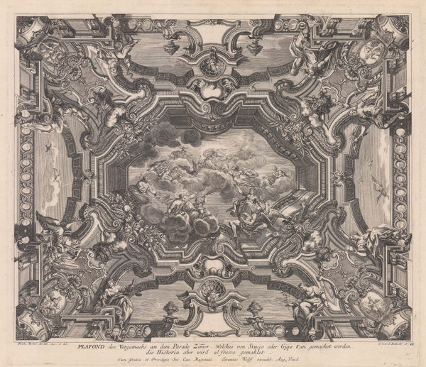 Paul Decker, Interiors - Baroque Ceiling Decoration, 1711