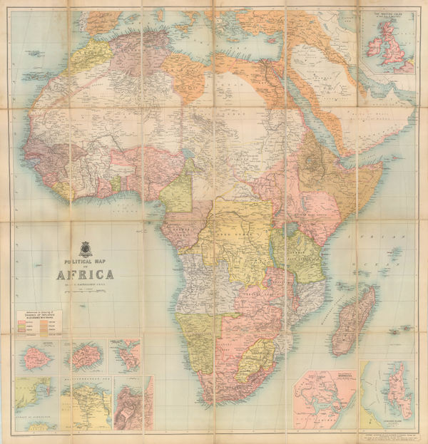 John Bartholomew & Co., Political Map of Africa, 1890 (c.)
