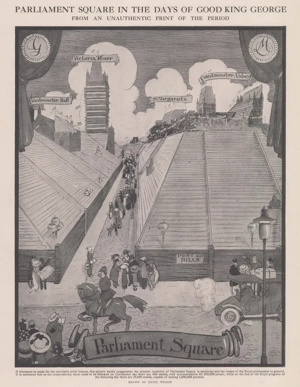 The Graphic Magazine, London - Cartoon - Parliament Square, 1911