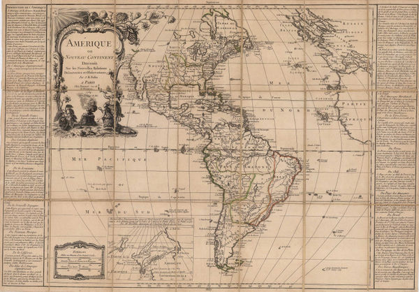 Jean Baptiste Nolin, Amerique ou Nouveau Continent, 1754
