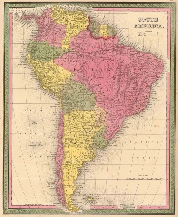 Samuel Augustus Mitchell, South America, 1846